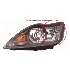 Ford Focus 2008-2011 Black Inner Chrome Insert Head Lamp Unit Passenger Side